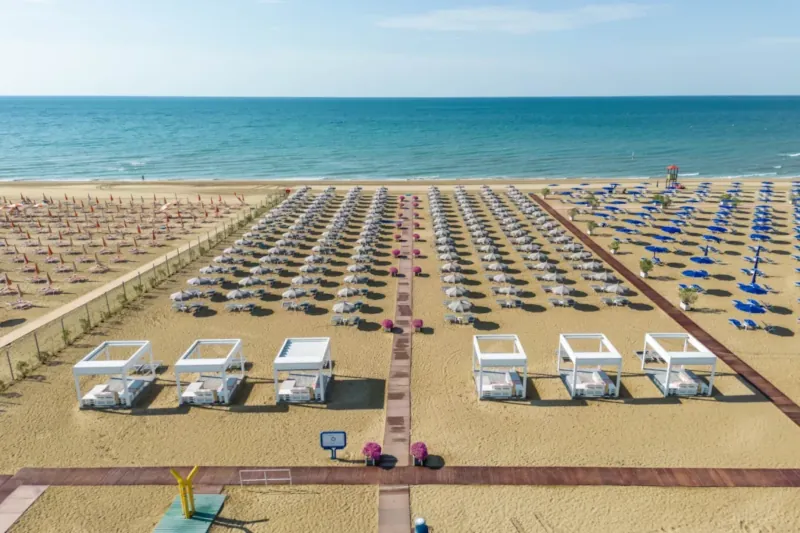Vista panoramica della spiaggia di Bibione