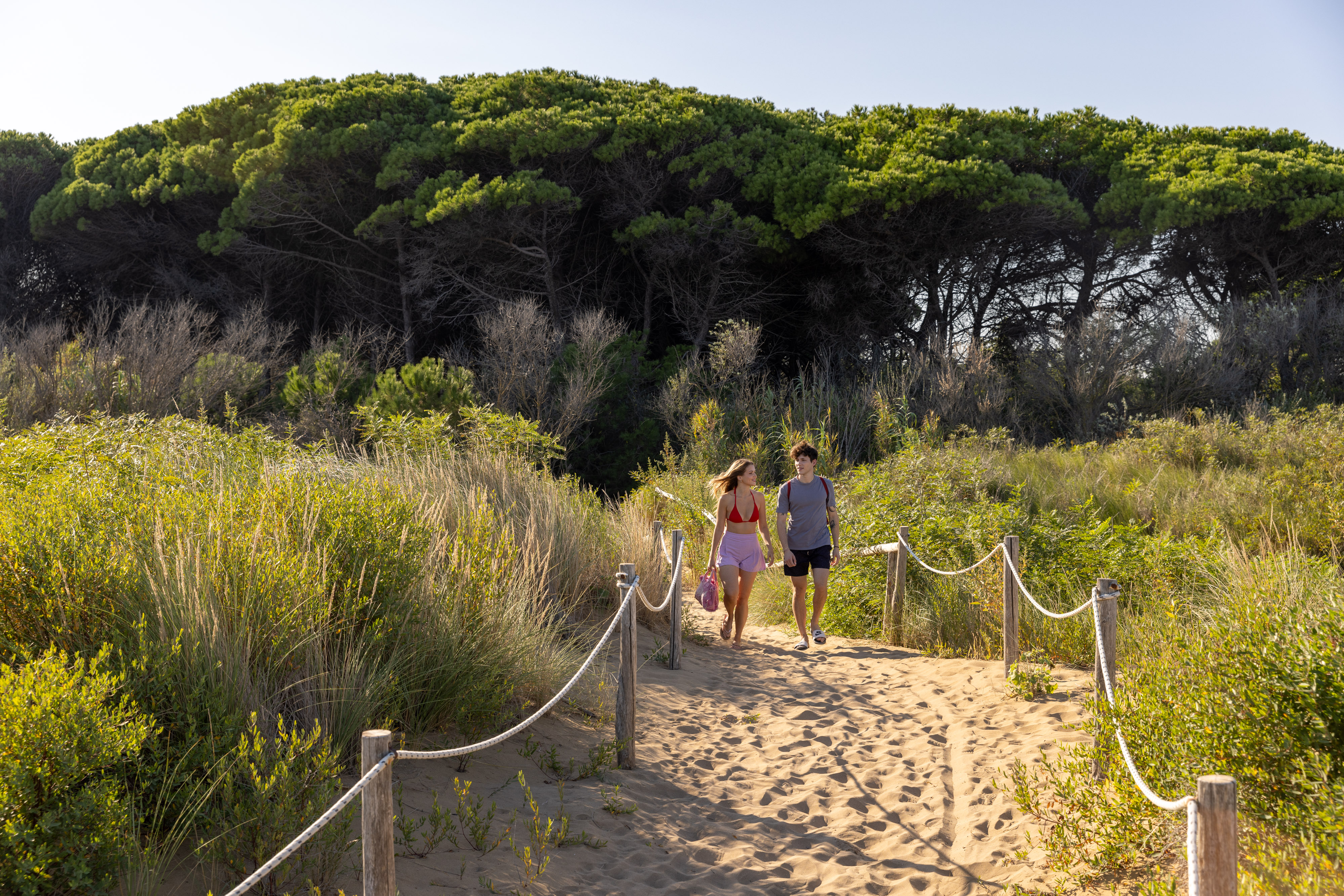 Passeggiata natura in spiaggia