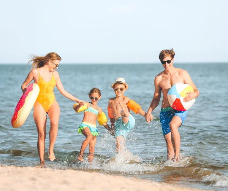 Famiglia in vacanza a Bibione